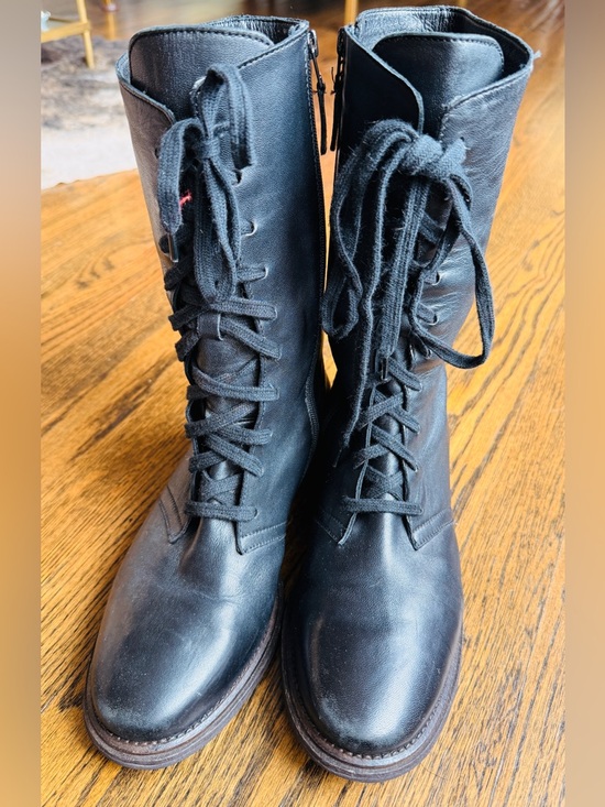 Cole Haan Shoes - COLE HAAN buttery soft leather mid calf lace up boots NIKE AIR size 7 black